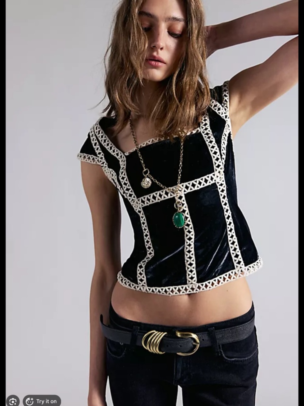 Tyler velvet corset top